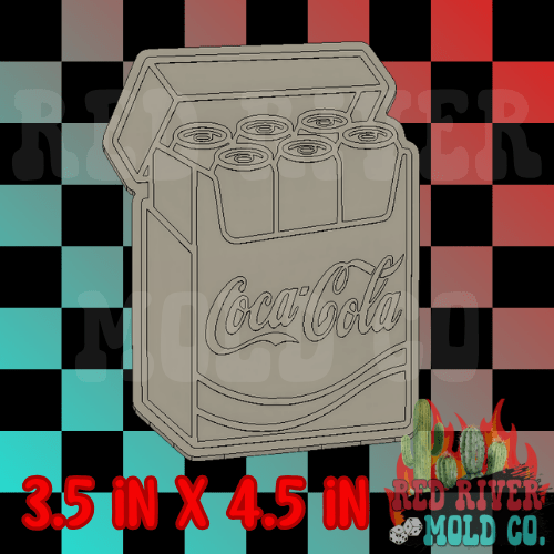 Coke Cig Box Silicone Freshie Mold - Red River Mold Co