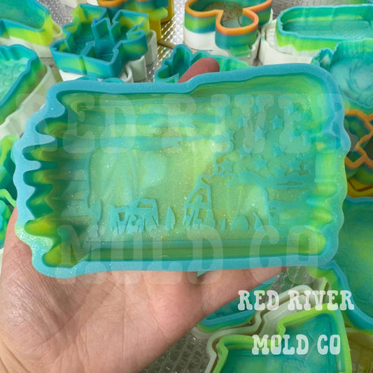 Cow Flag Silicone Freshie Mold - Red River Mold Co