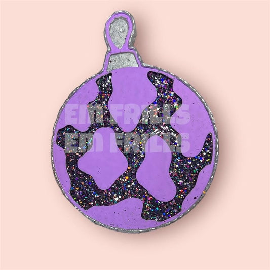 Cow Print Christmas Ornament Silicone Freshie Mold - Red River Mold Co