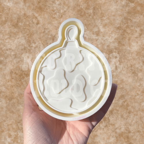 Cow Print Christmas Ornament Silicone Freshie Mold - Red River Mold Co