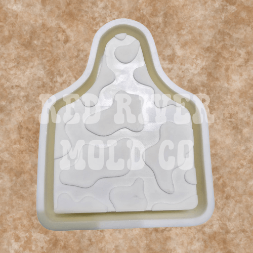 Cow Print Cow Tag Silicone Freshie Mold - Red River Mold Co