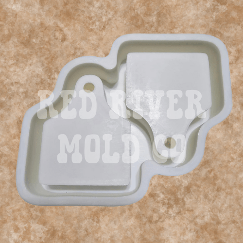 Cow Tag Double Vent/ Wax Melt Silicone Freshie Mold - Red River Mold Co