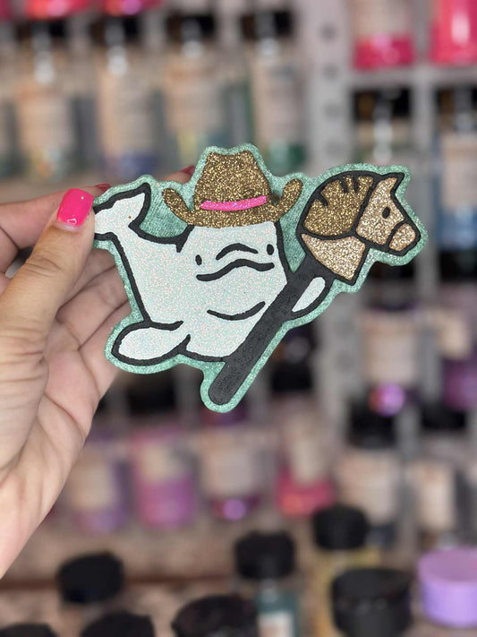 Cowboy Beluga Whale Silicone Freshie Mold (RRMC & Ramblin Darlin & Bossy Boots collab) (Copy) (Copy) - Red River Mold Co