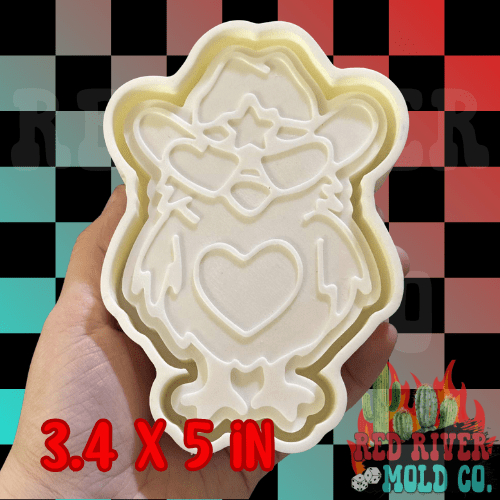 Cowboy Chick Silicone Freshie Mold - Red River Mold Co