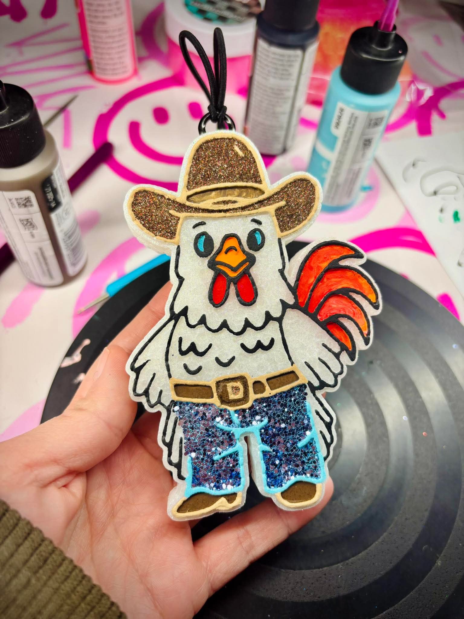 Cowboy Rooster Silicone Freshie Mold - Red River Mold Co
