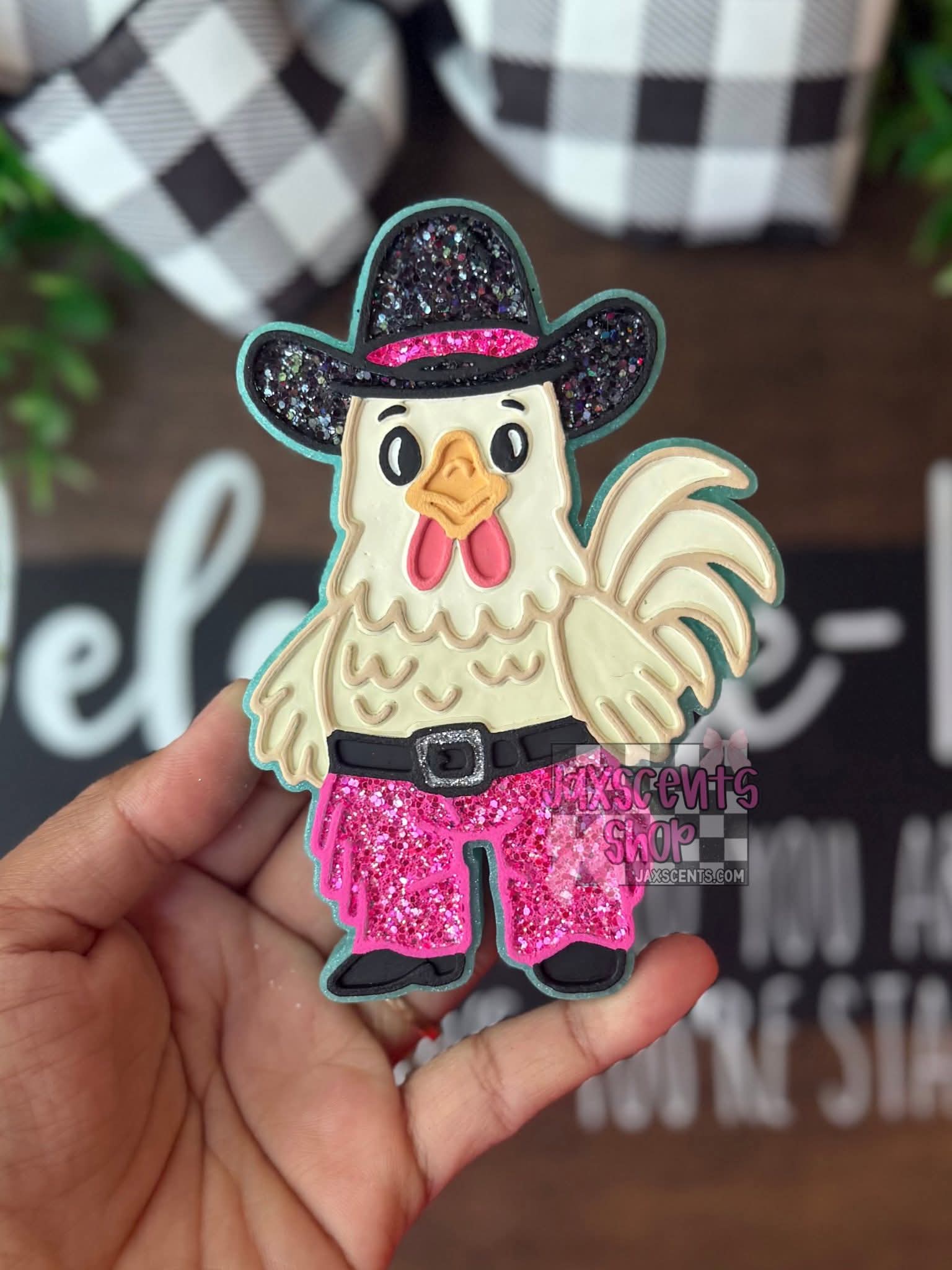 Cowboy Rooster Silicone Freshie Mold - Red River Mold Co