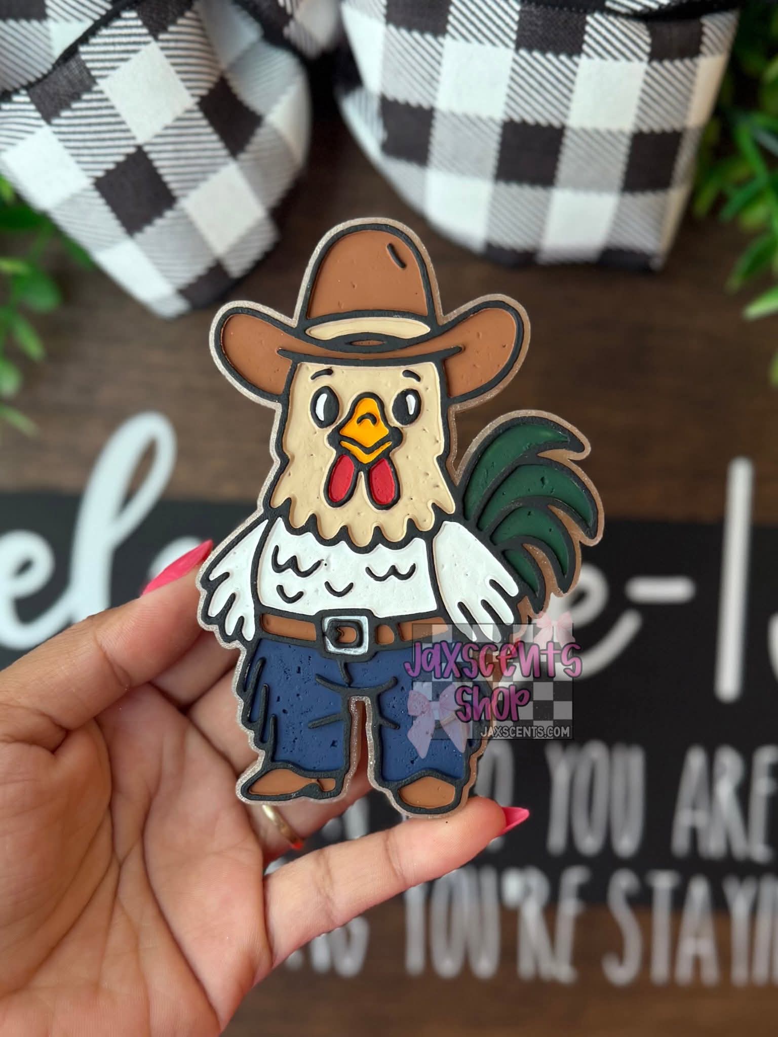 Cowboy Rooster Silicone Freshie Mold - Red River Mold Co