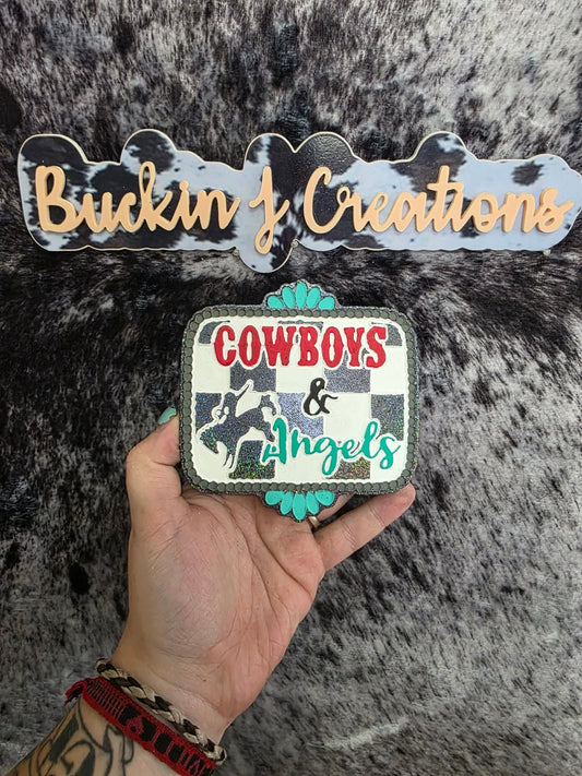 Cowboy's & Angels Silicone Freshie Mold - Red River Mold Co