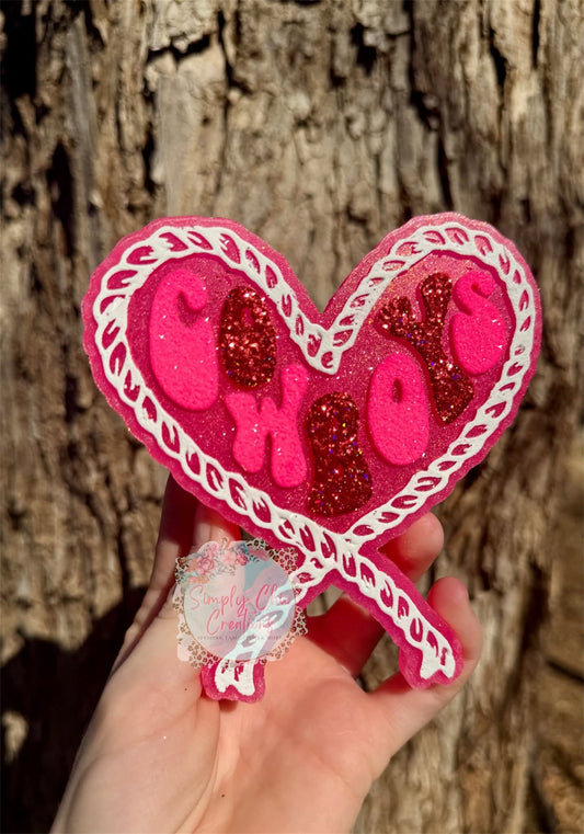 Cowboys Rope Heart Silicone Freshie Mold - Red River Mold Co