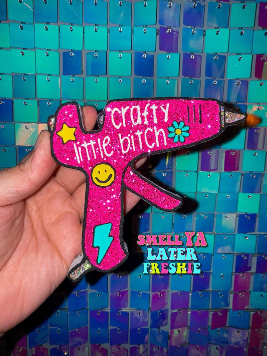 Crafty Little Bitch Hot Glue Gun Silicone Freshie Mold - Red River Mold Co