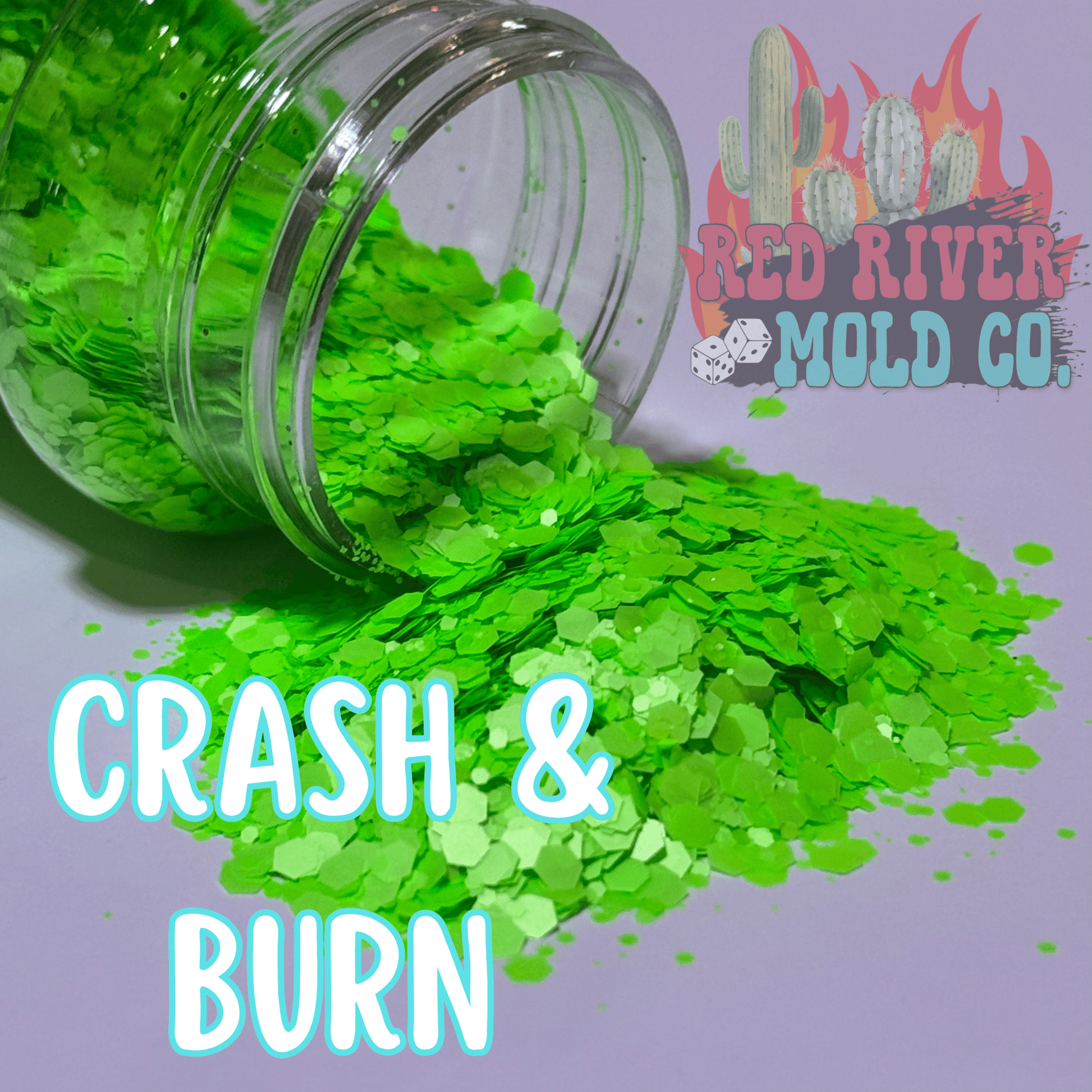Crash & Burn Premium Chunky Glitter (Matte Metallic) - Red River Mold Co