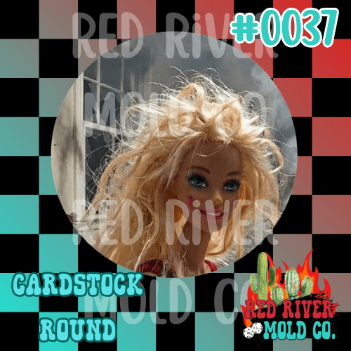 Crazy Barbie cardstock round - Red River Mold Co