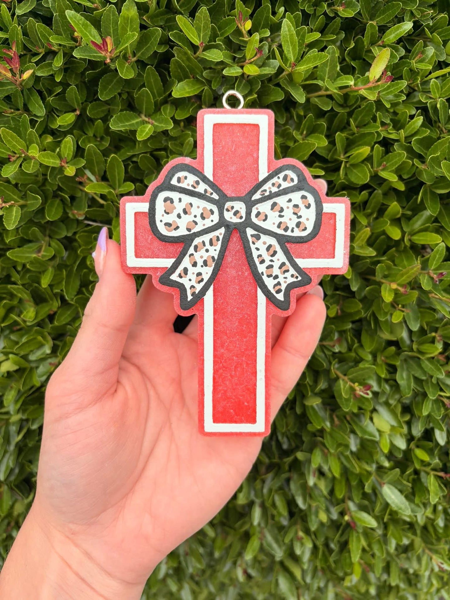 Cross With a Bow Silicone Freshie Mold - Red River Mold Co