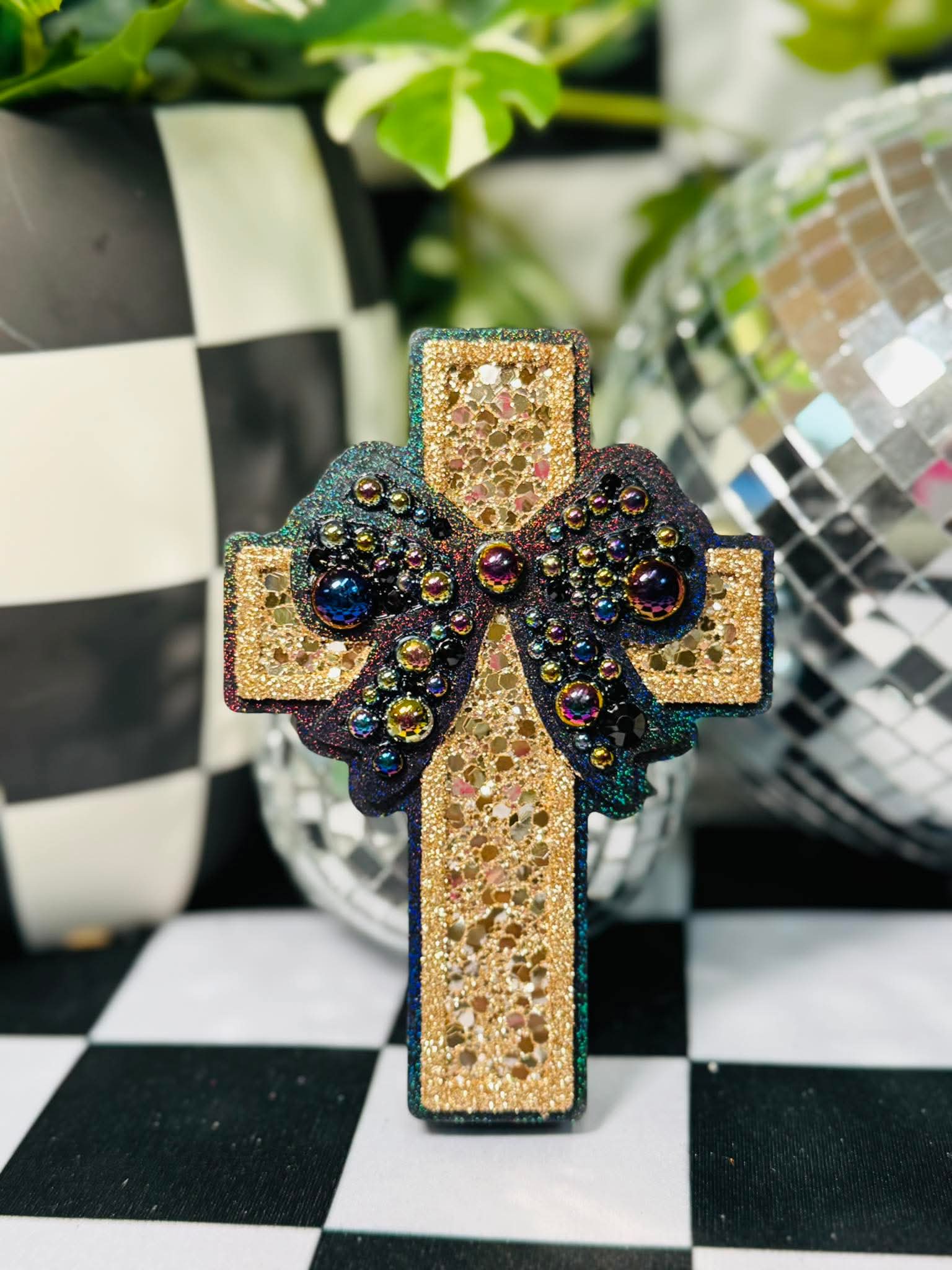 Cross With a Bow Silicone Freshie Mold - Red River Mold Co