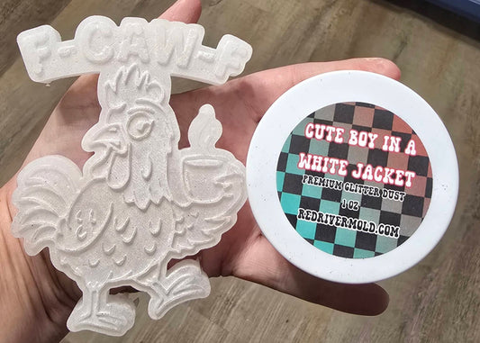 Cute Boy In A White Jacket Premium Ultra Fine Glitter Dust (1/500) Metallic - Red River Mold Co