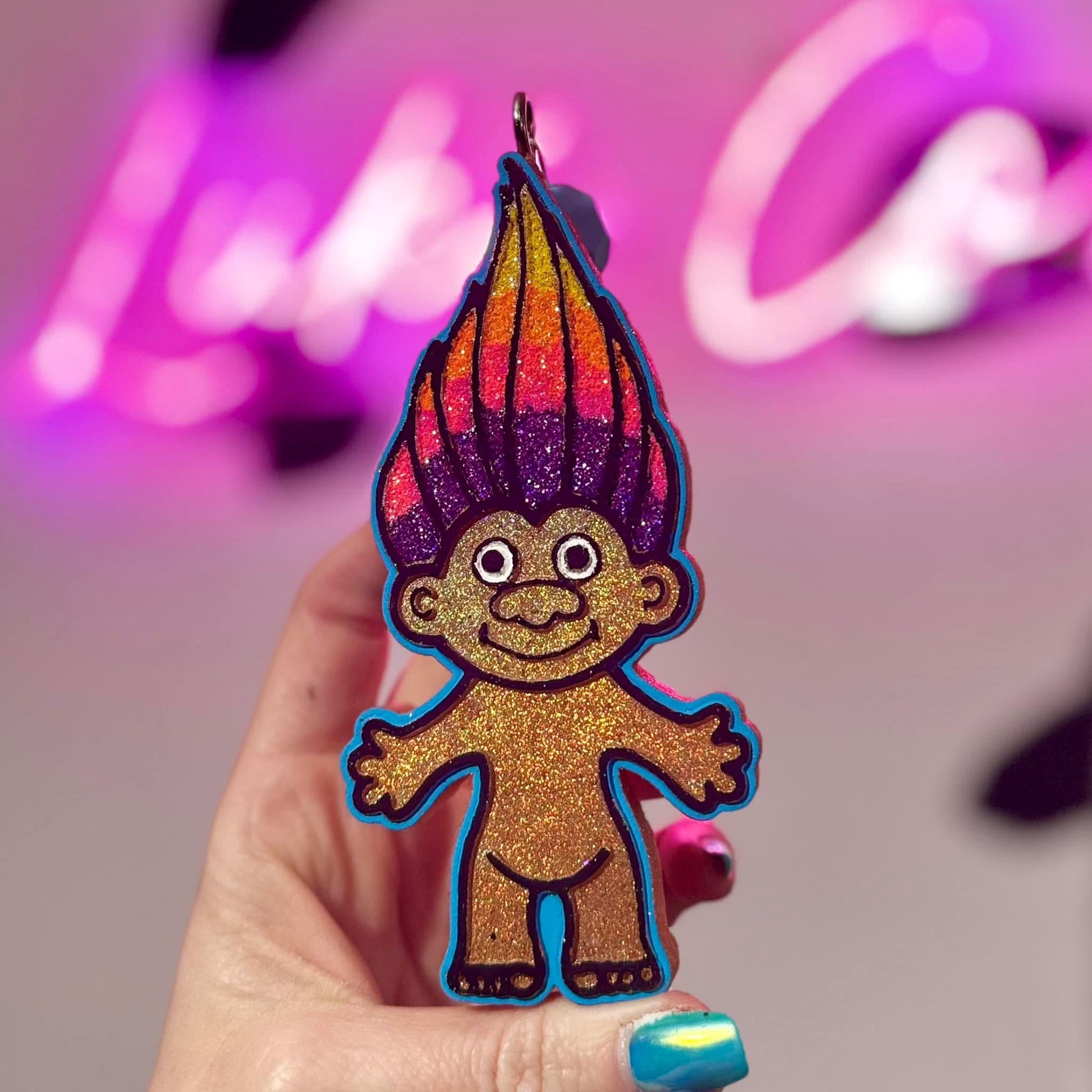 Cute Troll Doll Silicone Freshie Mold - Red River Mold Co