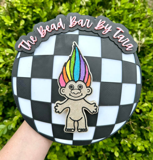 Cute Troll Doll Silicone Freshie Mold - Red River Mold Co