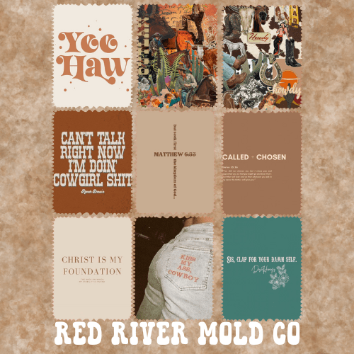 Days gone by The Lagniappe Momma Portrait style turquoise frame cardstock grab bag - Red River Mold Co