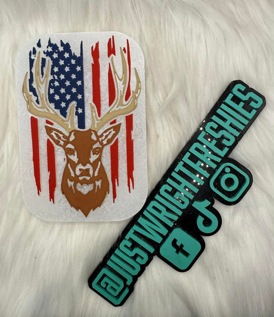 Deer Flag Silicone Freshie Mold - Red River Mold Co