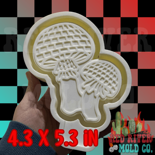Disco Mushrooms Silicone Freshie Mold - Red River Mold Co