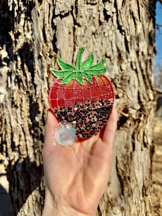 Disco Strawberry Silicone Freshie Mold - Red River Mold Co