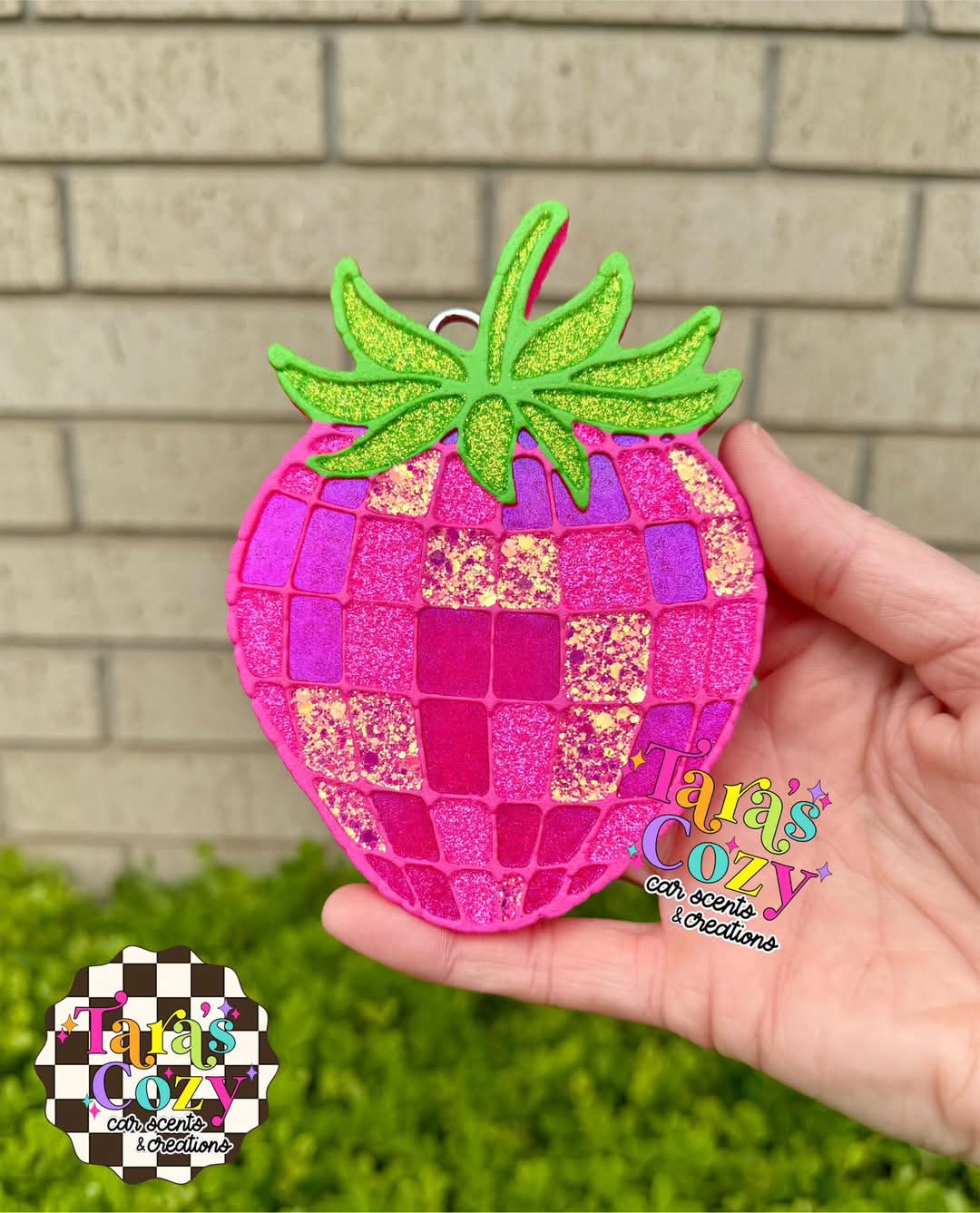 Disco Strawberry Silicone Freshie Mold - Red River Mold Co