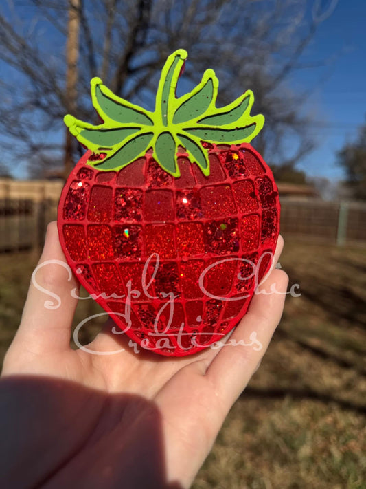 Disco Strawberry Silicone Freshie Mold - Red River Mold Co