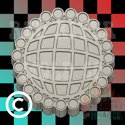 Disco Turquoise Silicone Freshie Mold (COPYRIGHT PROTECTED) - Red River Mold Co