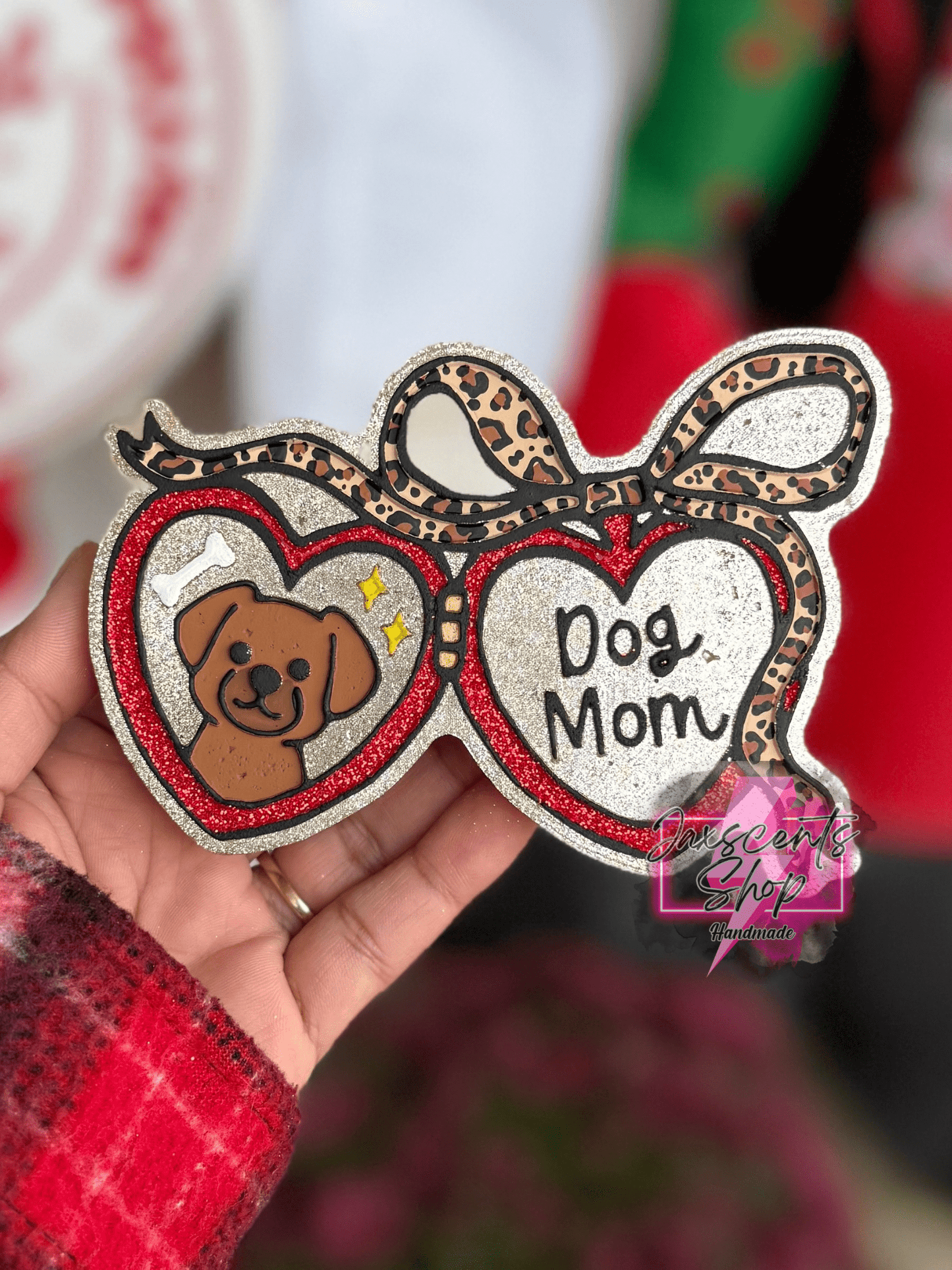 Dog Mom Heart Locket Silicone Freshie Mold - Red River Mold Co