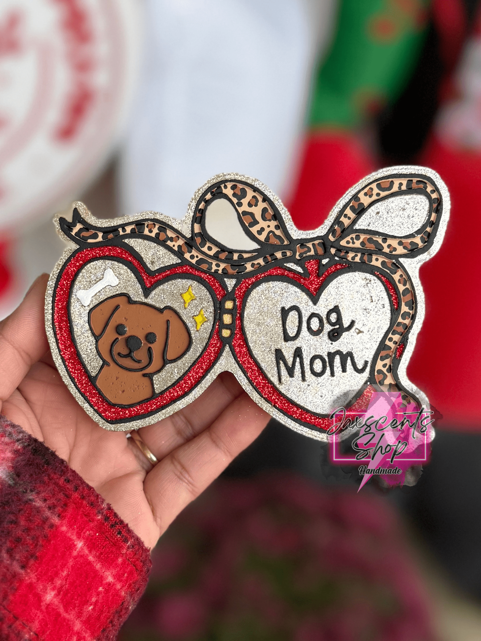 Dog Mom Heart Locket Silicone Freshie Mold - Red River Mold Co