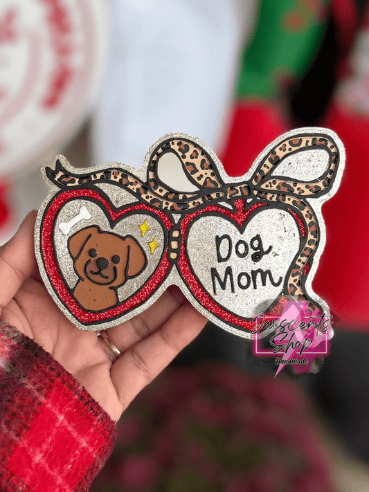 Dog Mom Heart Locket Silicone Freshie Mold - Red River Mold Co