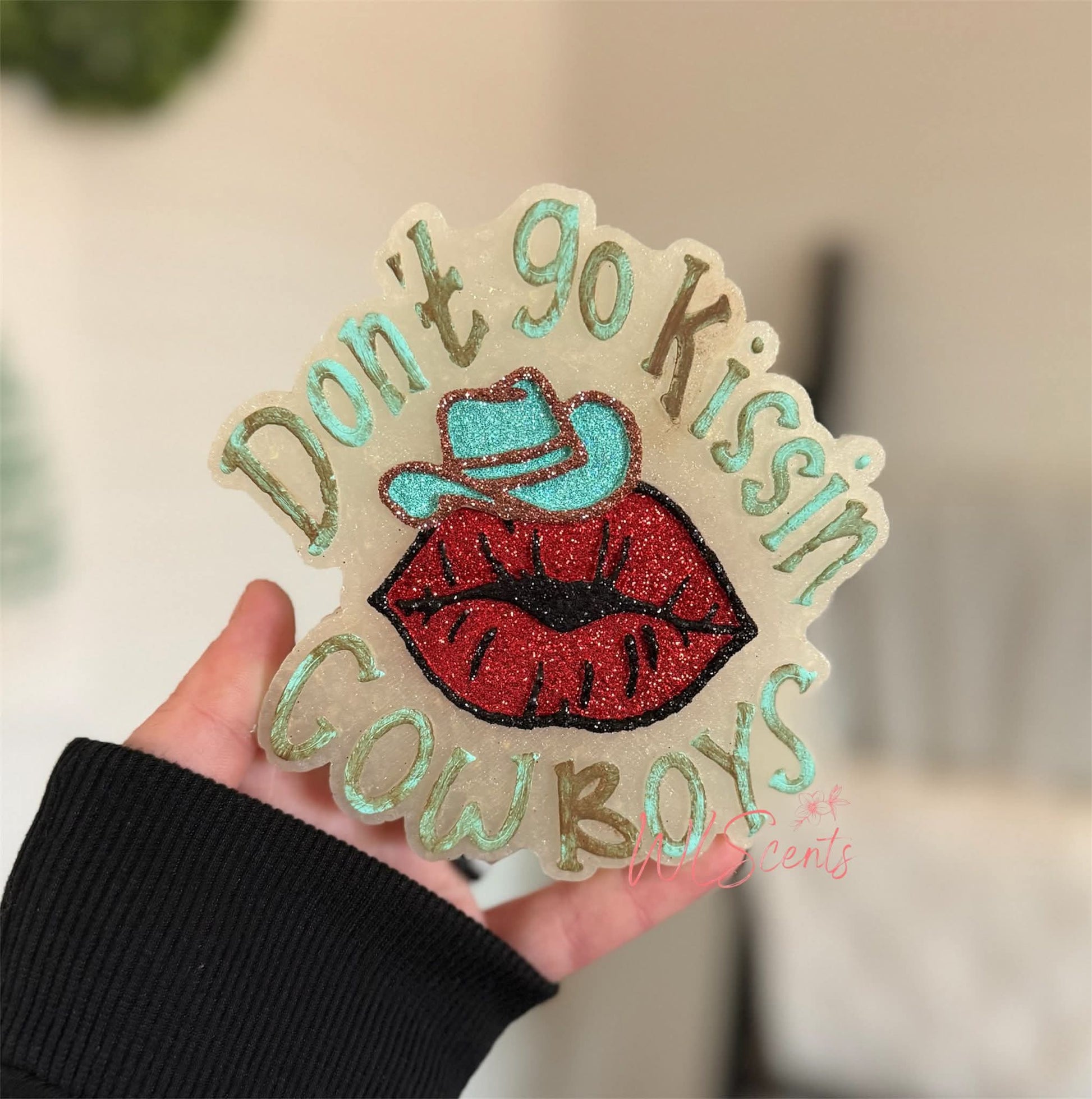 Don’t Go Kissing Cowboy’s Silicone Freshie Mold - Red River Mold Co