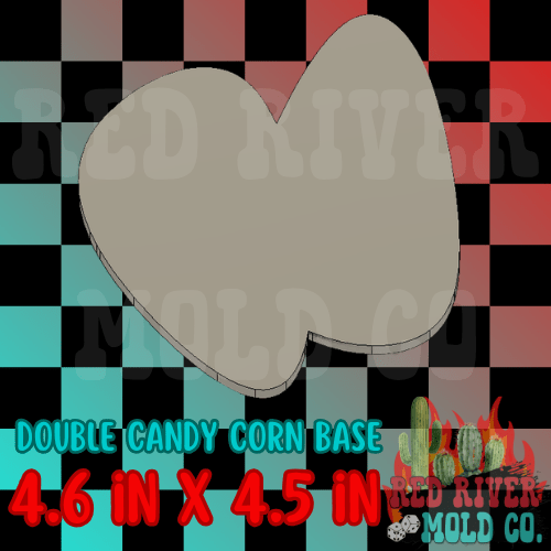 Double Candy Corn silicone freshie mold base + inserts - Red River Mold Co