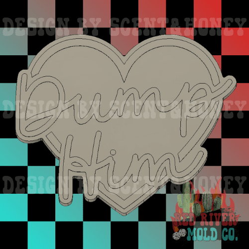 Dump Him Heart Silicone Freshie Mold - Red River Mold Co