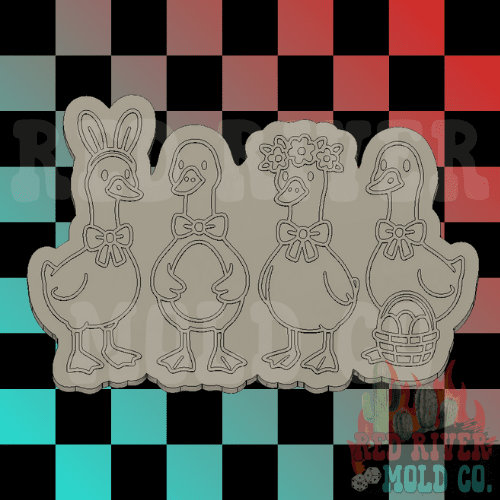 Easter Geese Silicone Freshie Mold - Red River Mold Co