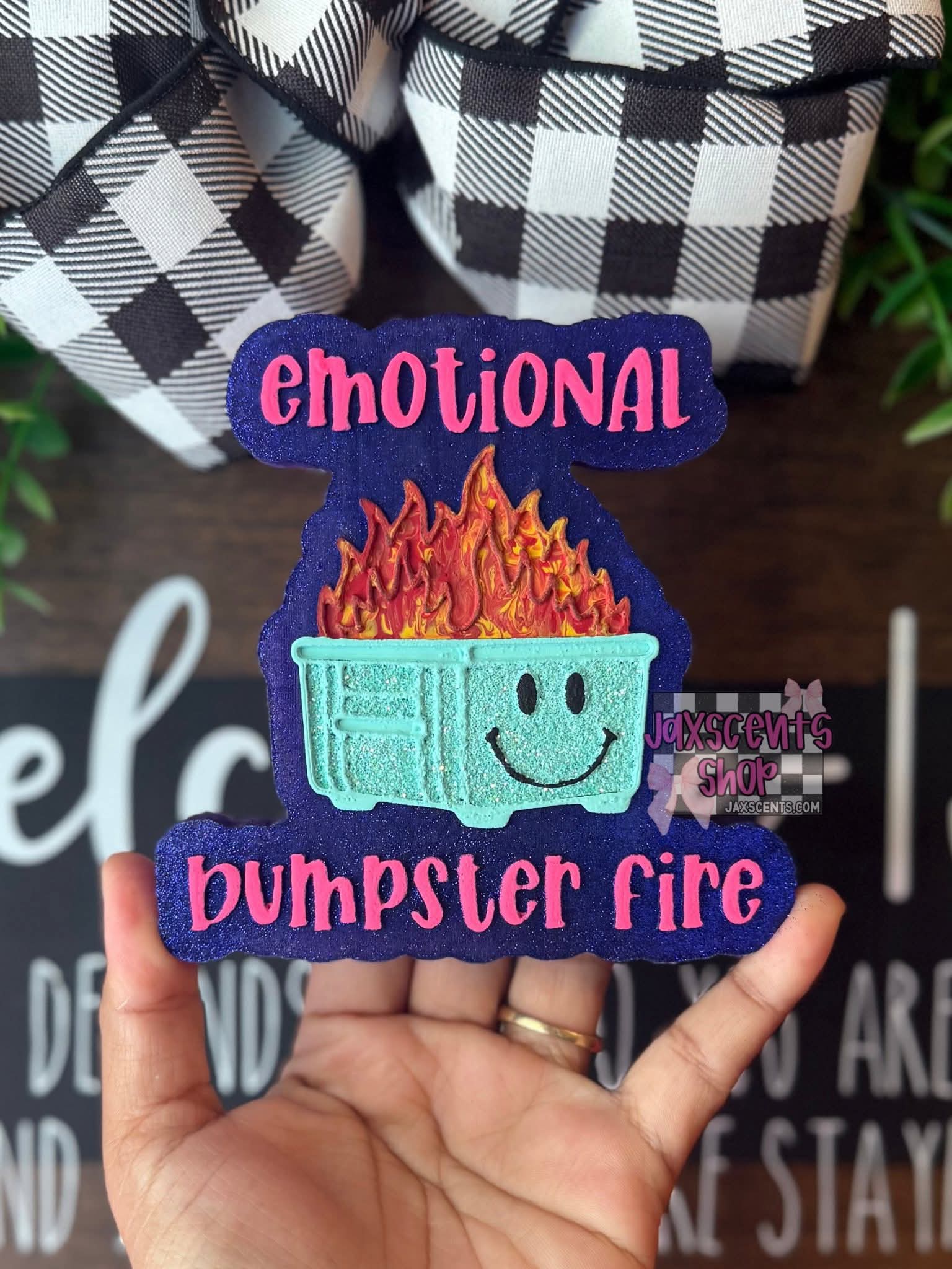 Emotional Dumpster Fire Silicone Freshie Mold - Red River Mold Co