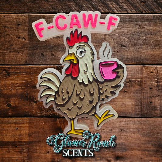 F - CAW - F Rooster Silicone Freshie Mold - Red River Mold Co