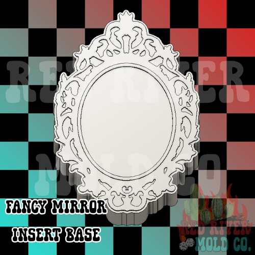 Fancy Mirror Insert Base Silicone Freshie Mold - Red River Mold Co