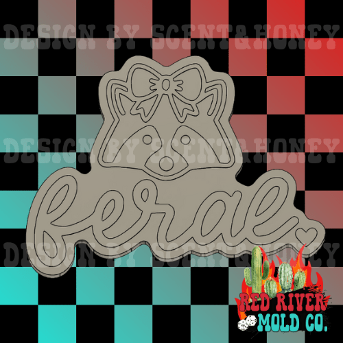 Feral Racoon Silicone Freshie Mold - Red River Mold Co