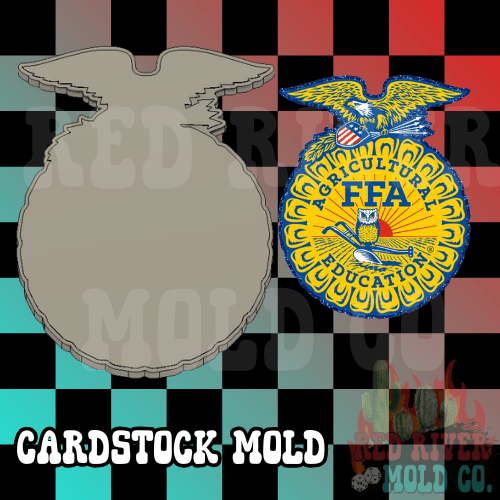 FFA Emblem Cardstock Silicone Freshie Mold - Red River Mold Co