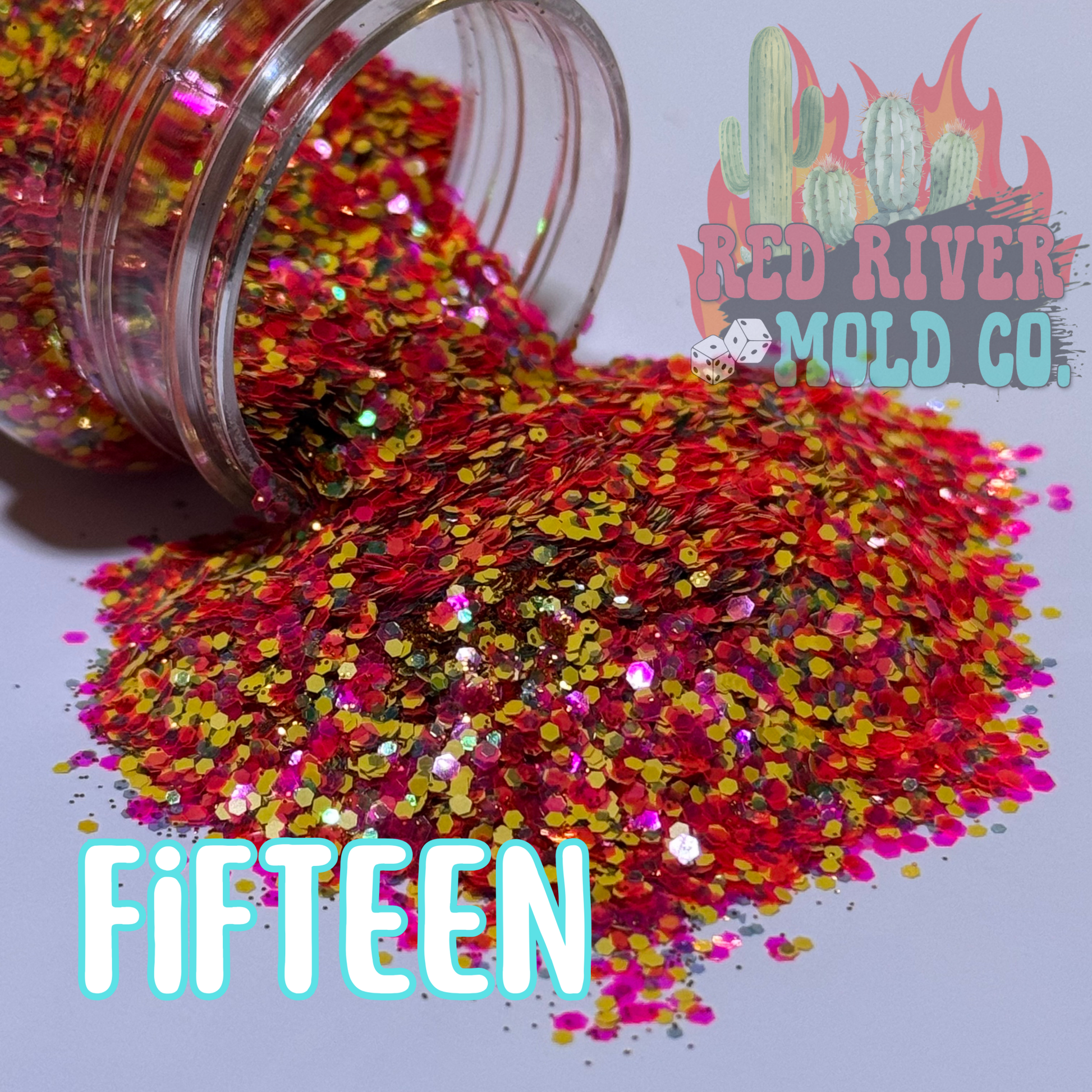 Fifteen Premium Mini Chunky Glitter (Iridescent Metallic) - Red River Mold Co