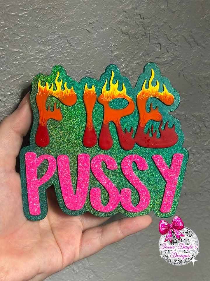 Fire Pussy Silicone Freshie Mold - Red River Mold Co