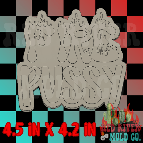 Fire Pussy Silicone Freshie Mold - Red River Mold Co