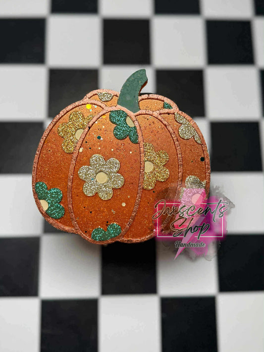 Floral Pumpkin Silicone Freshie Mold - Red River Mold Co