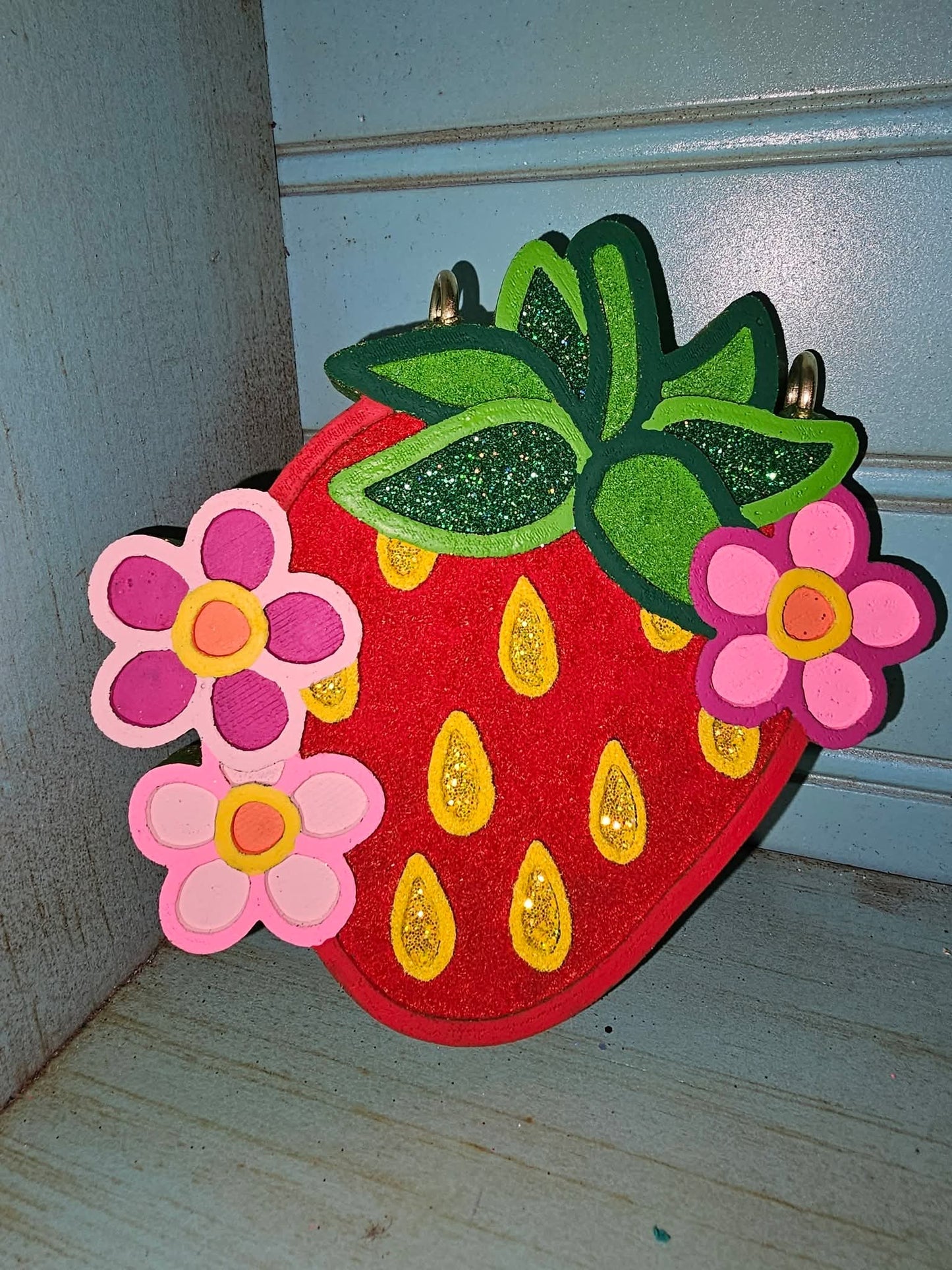 Floral Strawberry Silicone Freshie Mold (COPYRIGHT PROTECTED) - Red River Mold Co