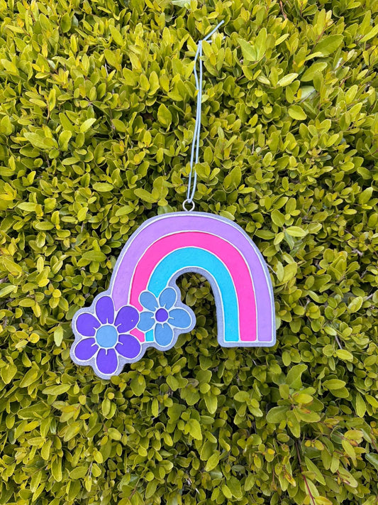 Flower Rainbow Silicone Freshie Mold - Red River Mold Co