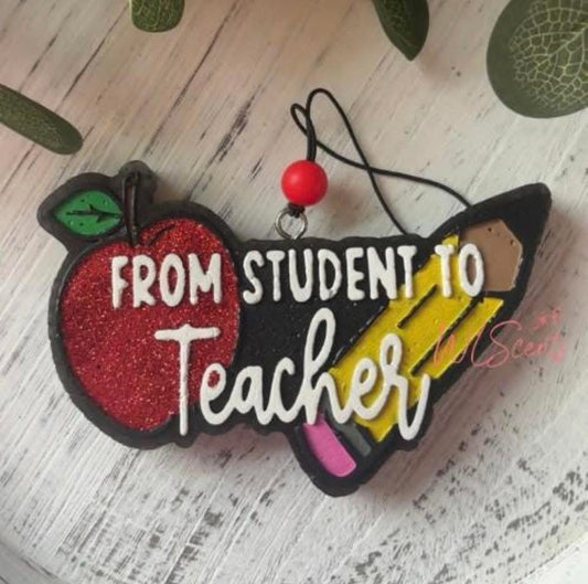 From Student To Teacher Silicone Freshie Mold - Red River Mold Co
