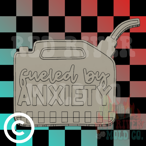 Fueled By Anxiety Fuel Can Silicone Freshie Mold - Red River Mold Co