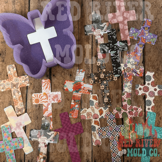 Glitz N Glam7 Butterfly Cross cardstock grab bag - Red River Mold Co