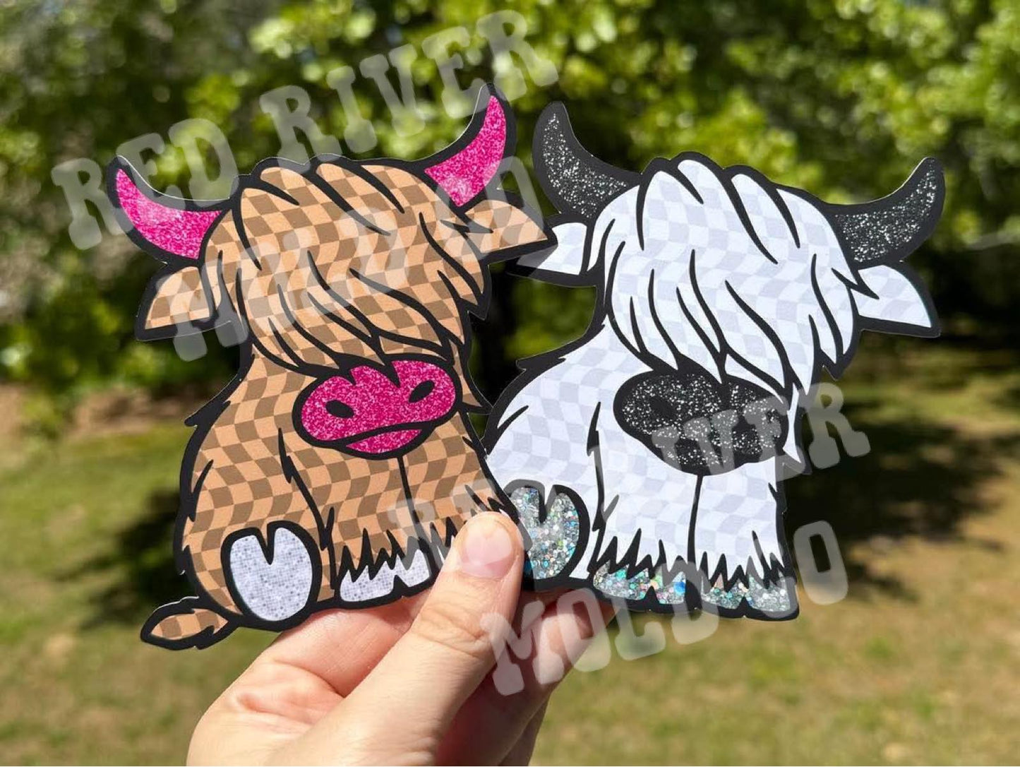 Glitz N' Glam7 Highland Cow cardstock grab bag - Red River Mold Co